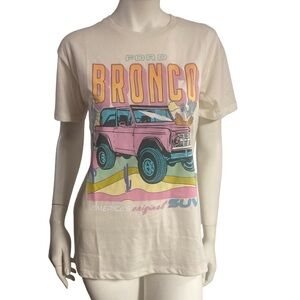 Ford Bronco Cream T-Shirt Size Medium